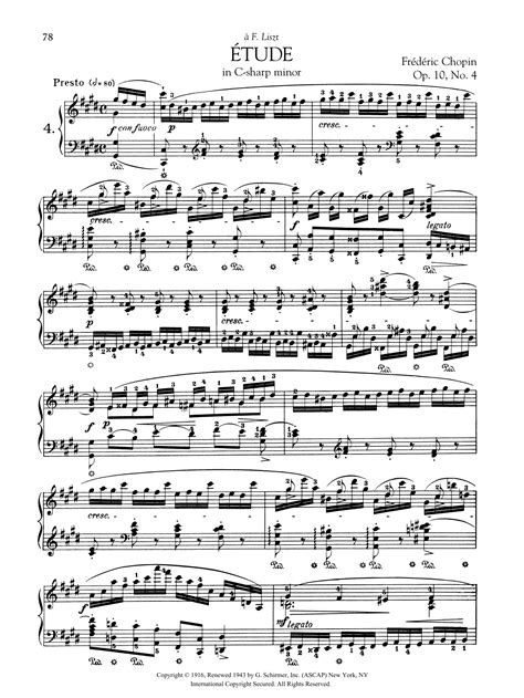Frederic Chopin - Etude in C-sharp minor, Op. 10, No. 4 sheet music