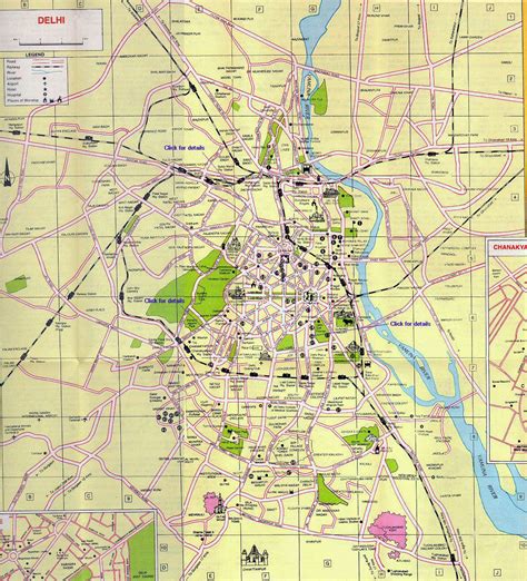 Detailed road map of Delhi | Delhi | India | Asia | Mapsland | Maps of the World