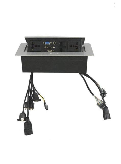 Bosney Hydraulic Popup Box for Conference Table Connectivity and Data ...