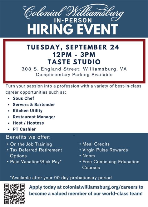 We're very excited to host an in-person hiring event, and we want you ...