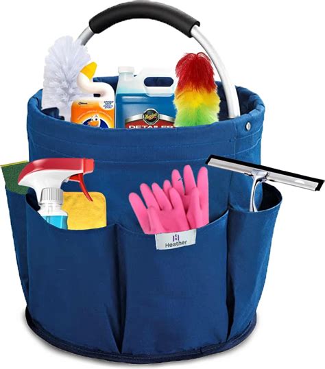 Heather UK Cleaning Bucket Organiser Caddy Cushioned Bag for Cleaning ...