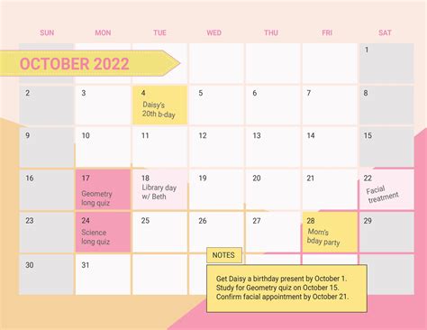 Monthly Calendar October 2022 Printable at Lula Restrepo blog