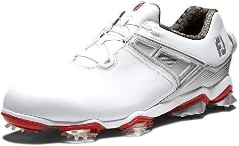 Buy FootJoy Men's Tour X Boa Golf Shoes, White/Grey/Red, 11.5 M US at ...
