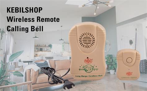 KEBILSHOP Wireless Remote Calling Bell for Office,Hard Plastic Body ...