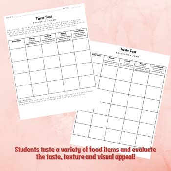 Image result for Taste Test Survey Form