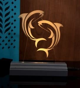 Zulka Get Your Traditions ZU_3D Dolphin (wb8) 10 Table Lamp Price in ...