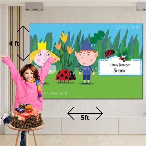 Happy-Birthday-Backdrop-Banner-Ben & Holly-theme-decoration-happy ...