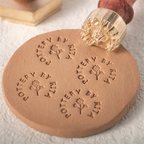 1 PC 3cm Custom Pottery Stamp, Custom Clay Stamp, Initial Ceramic Stamp ...