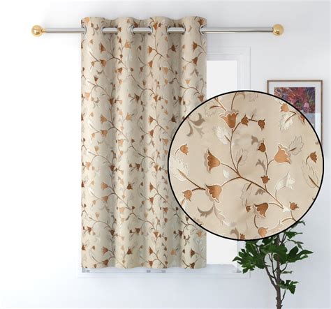 Buy FRESH FROM LOOM Floral Window Curtains 5 Feet Long | High Tenacity ...
