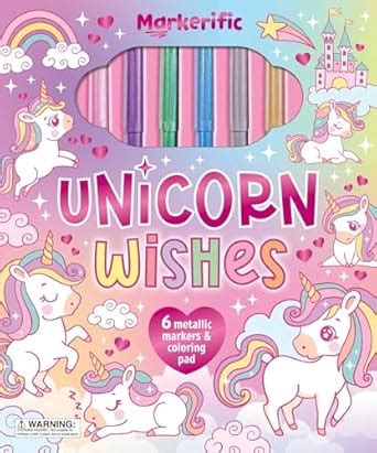 Markerific: Unicorn Wishes: Activity Folder with 6 Markers : Lake Press ...