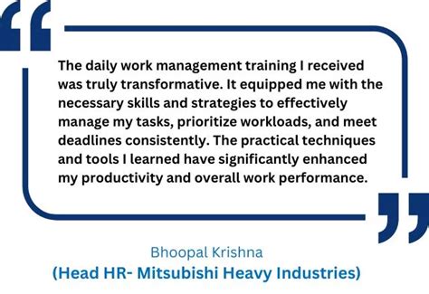 Daily Work Management Training