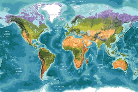 World Topographic Map 的图像结果