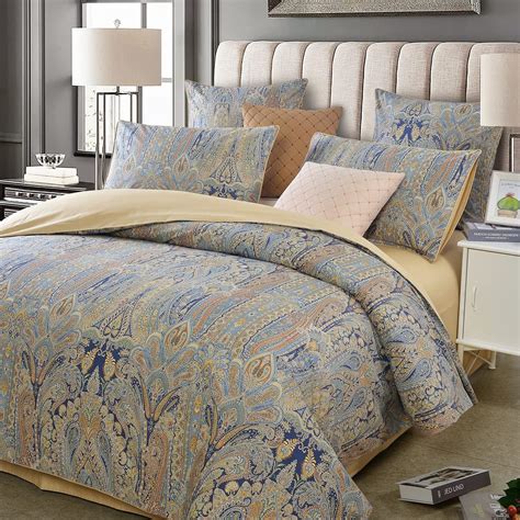 Luxury Floral Print Duvet Cover 100% Egyptian Cotton Bedding Set Hotel ...