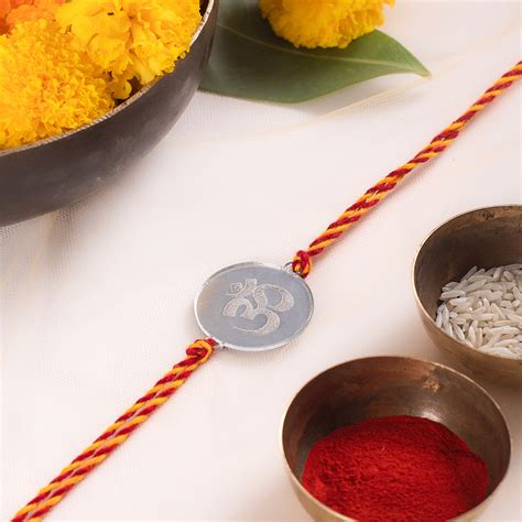 Traditional Om Acrylic Rakhi - Handcrafted Raksha Bandhan Rakhi ...