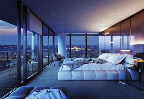 high rise apartment bedroom