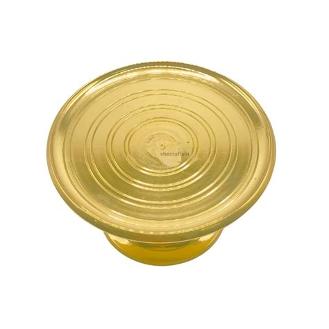 Buy Brass Pooja Chowki | 5 Inch Dia | Brass Pooja Stand to Keep God ...