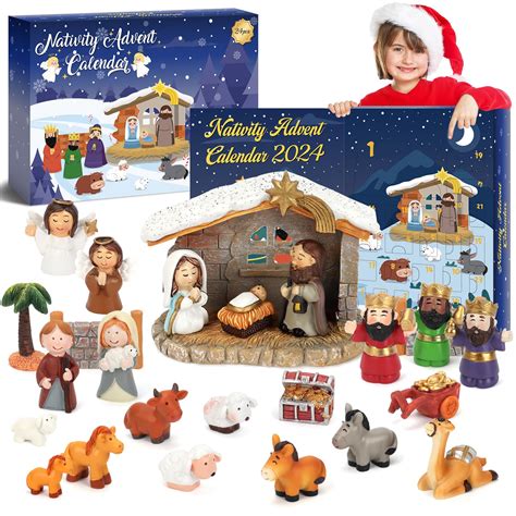 Buy Nativity Advent 2024 for Kids - 24 Days of Nativity Set for Kids ...