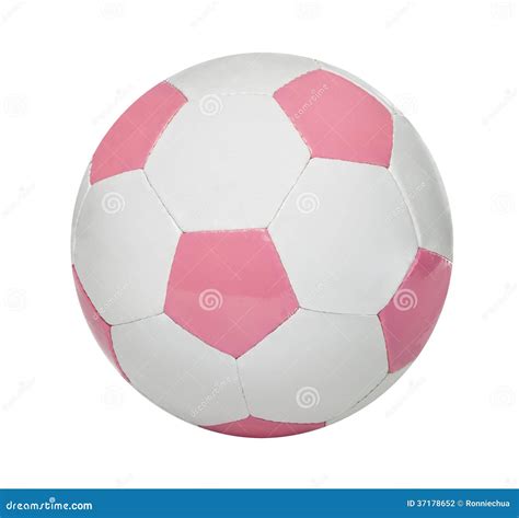 Pink Soccer Ball stock photo. Image of team, path, fitness - 37178652