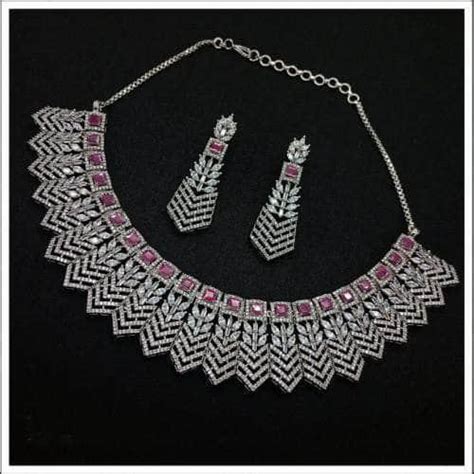 Buy Ad Edgy Necklace And Earing Set Online - Ishhaara