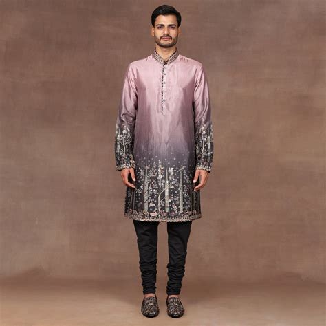 Mave Pink - Black Ombre Kurta Set | EAST