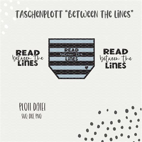 PLOTTDATEI „TASCHE – READ BETWEEN THE LINES“ – Herzklee design