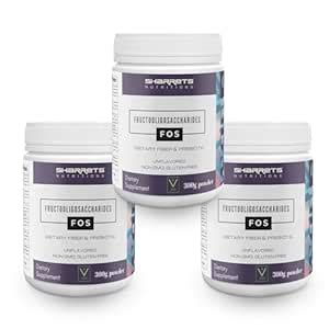 Sharrets FOS Fructooligosaccharides Prebiotic Dietary Fiber Powder 3 x ...