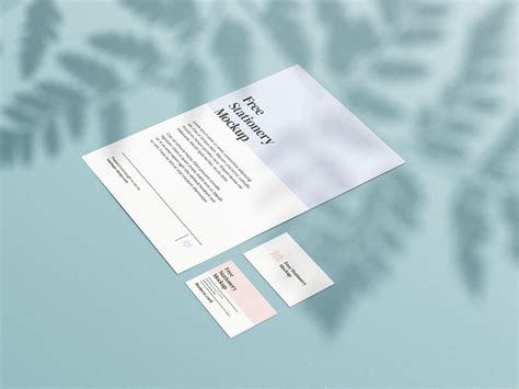 Free Simple Shadow Stationery Mockup PSD Set (5 PSD Templates) - Good ...