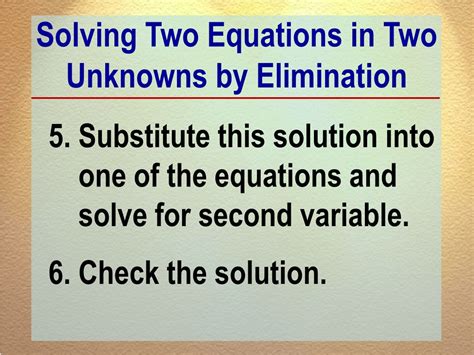 PPT - Solving Linear Equations with Two Variables: Graphical ...