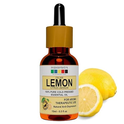 Organix Mantra Lemon Essential Oil for Skin, Hair, Cleaning & DIY - 100 ...