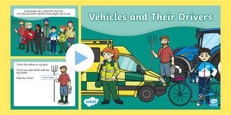 Vehicles and Their Drivers PowerPoint | Twinkl