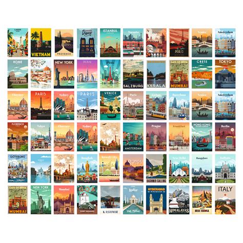 Beautiful Travel City | Super 60 Posters Set – The Poster Valley