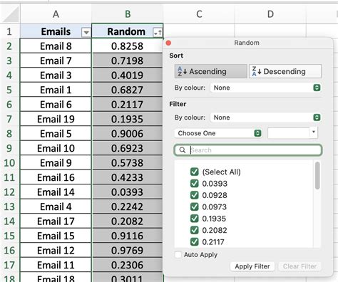 How to Do Simple Random in Excel 的图像结果