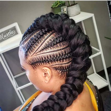 Braided Mohawk Hairstyles On One Side