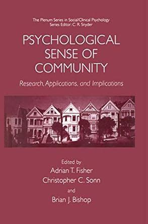 Buy Psychological Sense of Community: Research, Applications, and ...