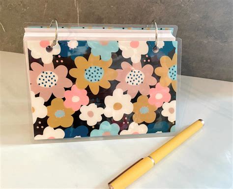 Index Card Binder, Flashcard Holder or Recipe Book, Laminated Note Card ...
