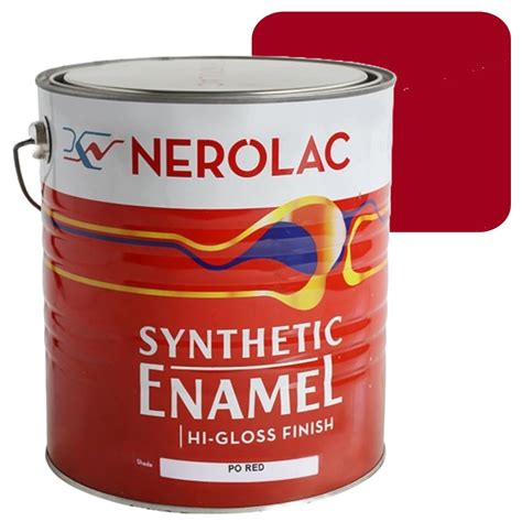 Nerolac Synthetic Enamel Paint (Po Red, 4Ltr) : Amazon.in: Home Improvement