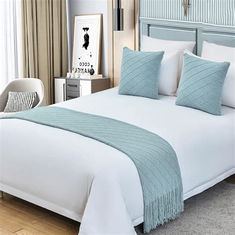 STANGK - Corredor De Cama Hotel, Camino De Algodón De Punto, Colcha ...