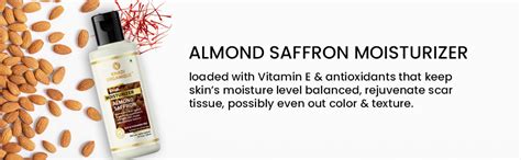 Khadi Organique Almond Saffron Moisturizer (Parabeen Free) Pack of 2 ...