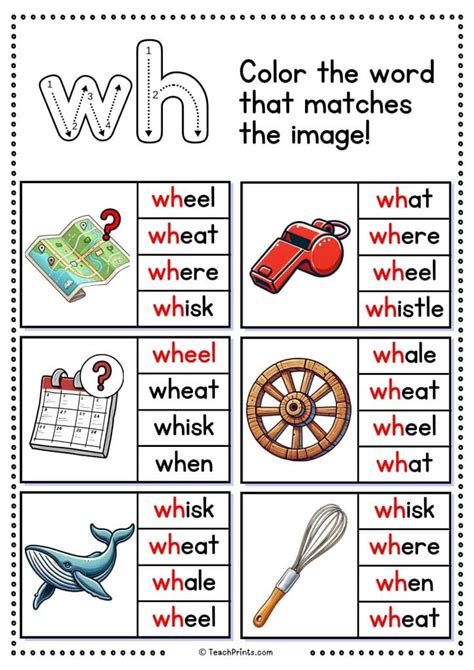 Wh Words Worksheets - Free PDF Printables - Teach Prints