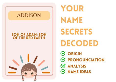 Addison - Christian Girl Name Meaning and Pronunciation