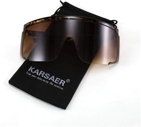 Buy Karsaer Vision Shield Sunglasses for Men Women Oversized Neon 80s ...