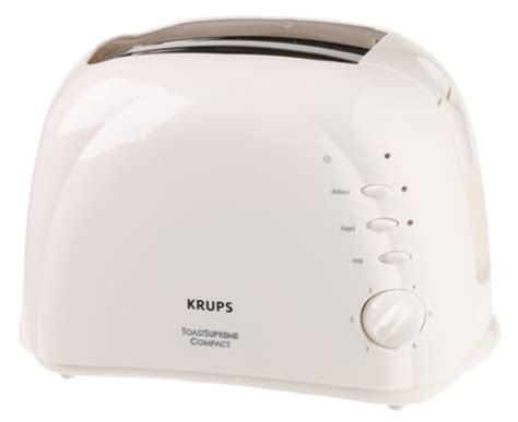 Buy Krups FEC211-70 Toast Supreme Compact Toaster, White, Discontinued ...