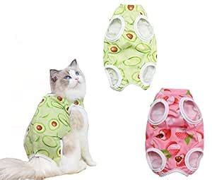 KUTKUT 2 Set Cat & Dog Sterlization Suit, Cat Surgery Recovery Suit ...