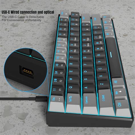 Buy MageGee 60% Mechanical Keyboard, Gaming Keyboard with Red Switches ...