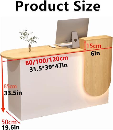 YUNSEU Modern Wooden Reception Desk With Counter - Lockable India | Ubuy
