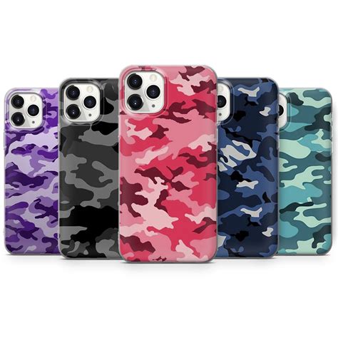 Camouflage Phone Case Army Camo Cover for iPhone 7, 8+, XS, XR, 11 Pro ...