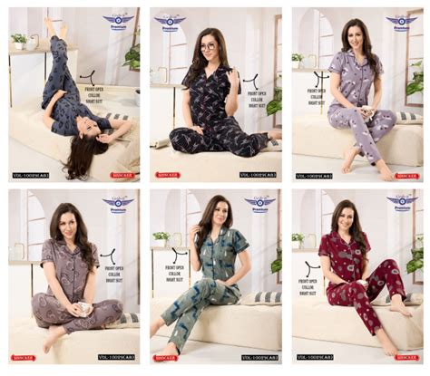 Front Open Vol 10029 Ab Grab It Sinker Collar Night Suits Supplier ...