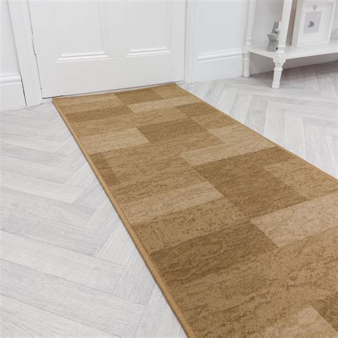 Icona Light Brown Hallway Carpet Runners | Runrug