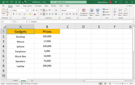 Excel Sorting Tutorial 的图像结果