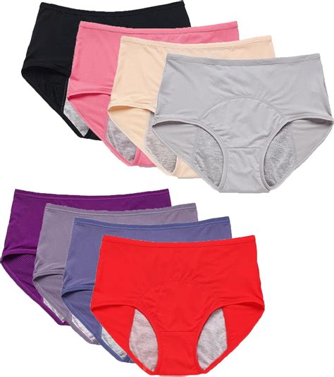 EclatChic Leakproof Panties for Women, Cotton Incontinence Underwear ...